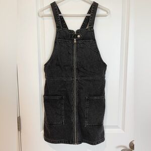Topshop Black Denim Overall Moto Dress!!